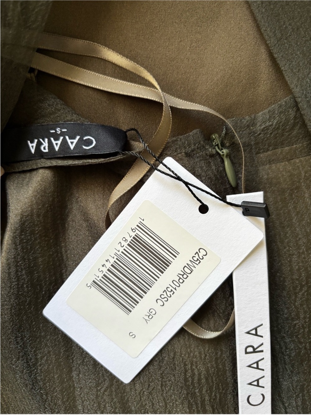 NWT CAARA Alette Organza
Elegant Moss Grey Olive Few
Moda Dress M,S,XL - Picture 10 of 10